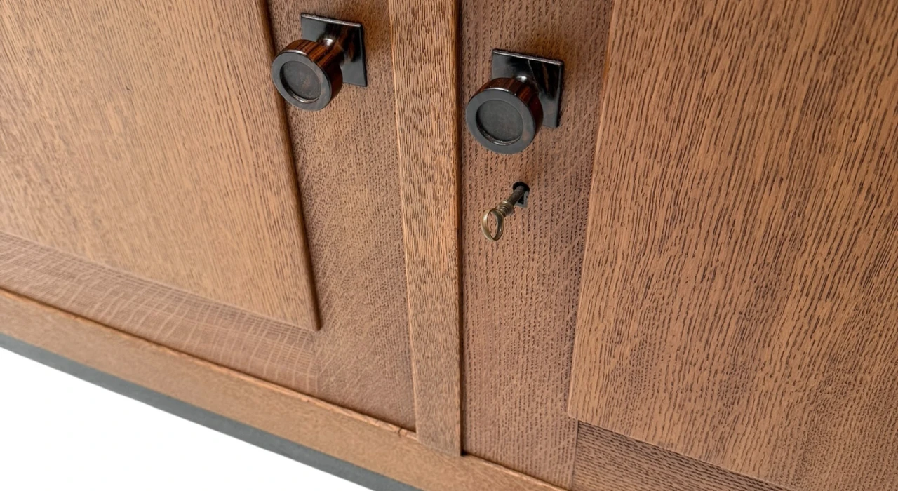 Art Deco Modernist Credenza or Sideboard by H. Fels for L.O.V. Oosterbeek